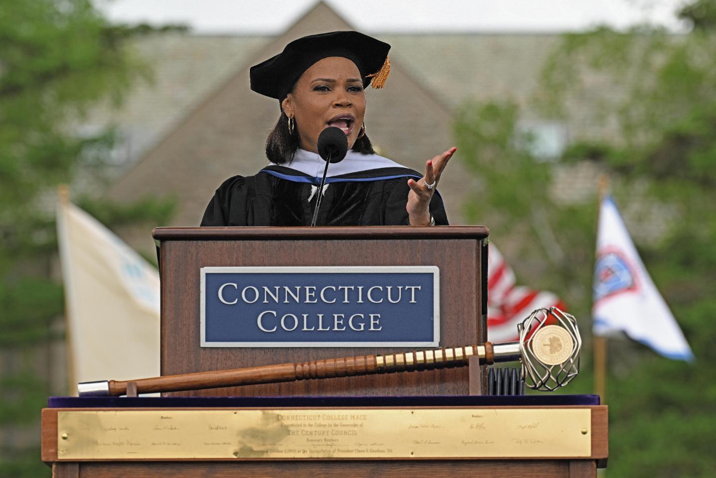 Laura Coates speaks at Commencement 2024